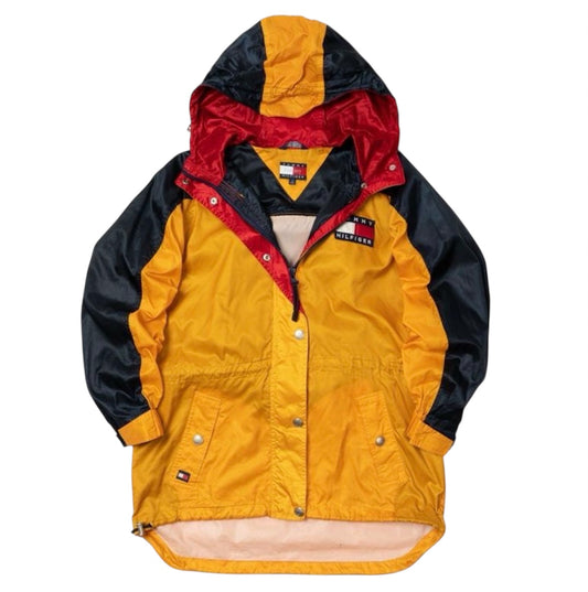 Damen Vintage 90er Tommy Hilfiger Windbreaker Jacke Tasche Größe S-M