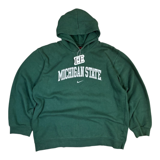 Men’s Vintage 90s Nike Michigan State Green Colour Hoodie Size S-M