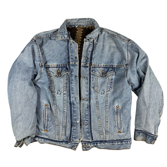 UPCYCLED! Levi's Denim Jacket Handmade American Cowboy Style Size M