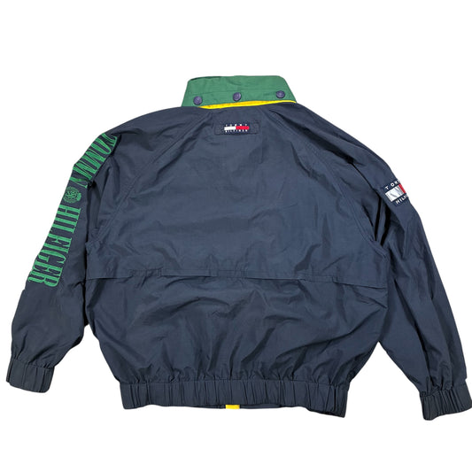 Herren Vintage 90er Tommy Hilfiger Windbreaker Jacke Größe L