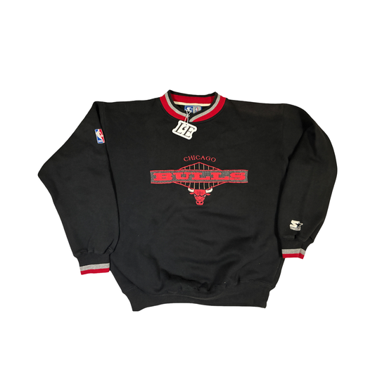 Vintage Mens Starter Chicago Bulls Big Logo Sweatshirt Size M