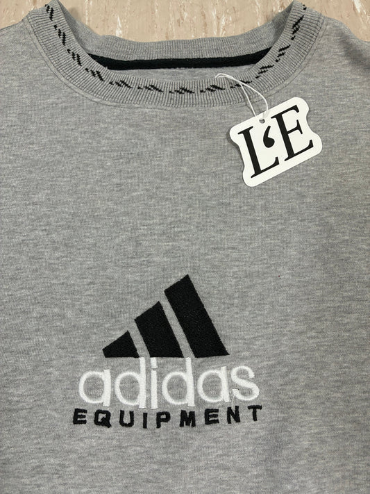 Vintage Adidas Equipment Herren Sweatshirt Blau Größe S-M aus den 90ern