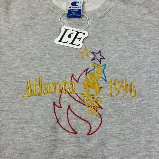 Vintage Herren Champion Atlanta 1996 Sweatshirt Großes Logo Größe M-L