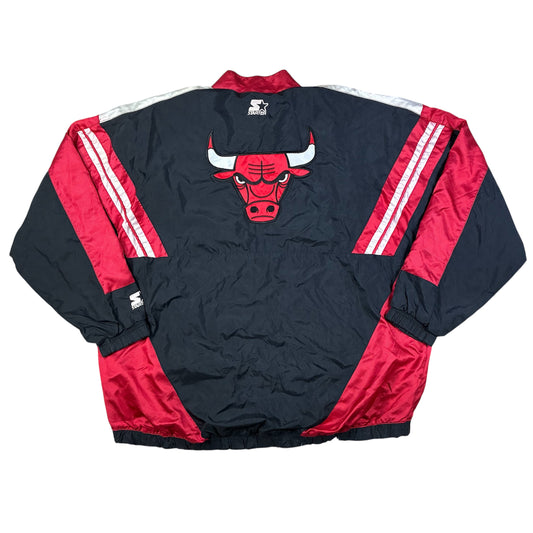 Herren Vintage 90er Chicago Bulls Starter NBA Basketball Jacke Größe XL