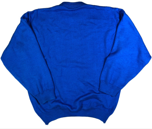 Lacoste 1999 blue sweater back view