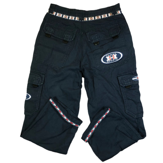 Tommy Hilfiger cargo pants back view with faded color detail