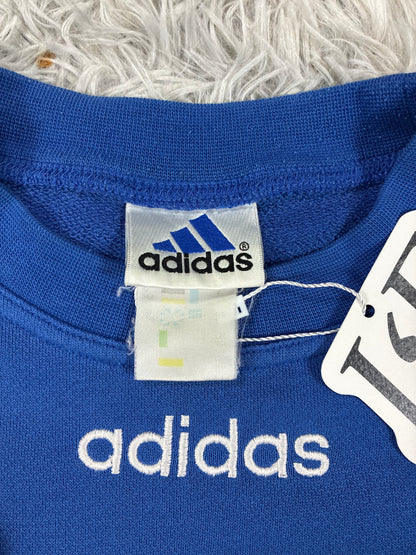 Vintage Adidas Bayern Munich sweatshirt crest close-up