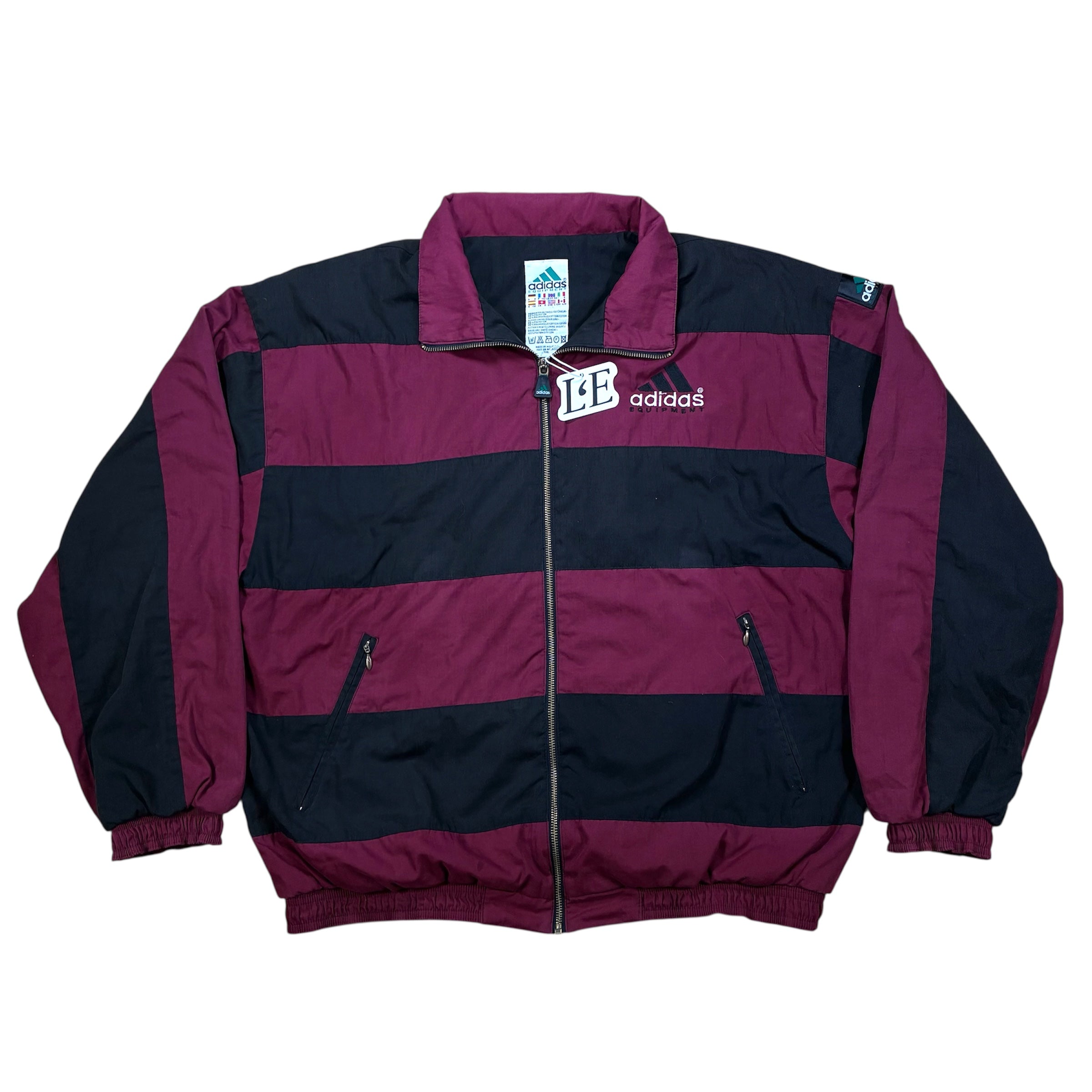 Mens Vintage 90s Adidas Equipment EQT Light Windbreaker Track Jacket Size L-XL
