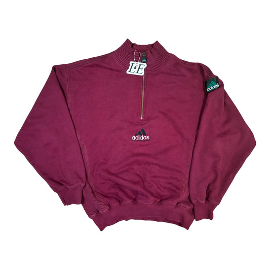 Mens Vintage 90s Adidas Equipment 1/4 Zip Pullover Sweatshirt Size M