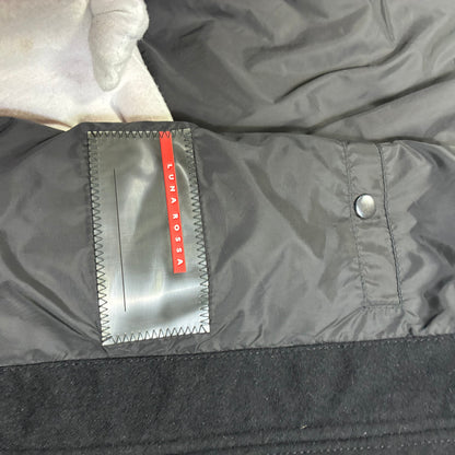 Men’s Vintage  Prada Luna Rossa Wool Jacket Black Colour Size S-M