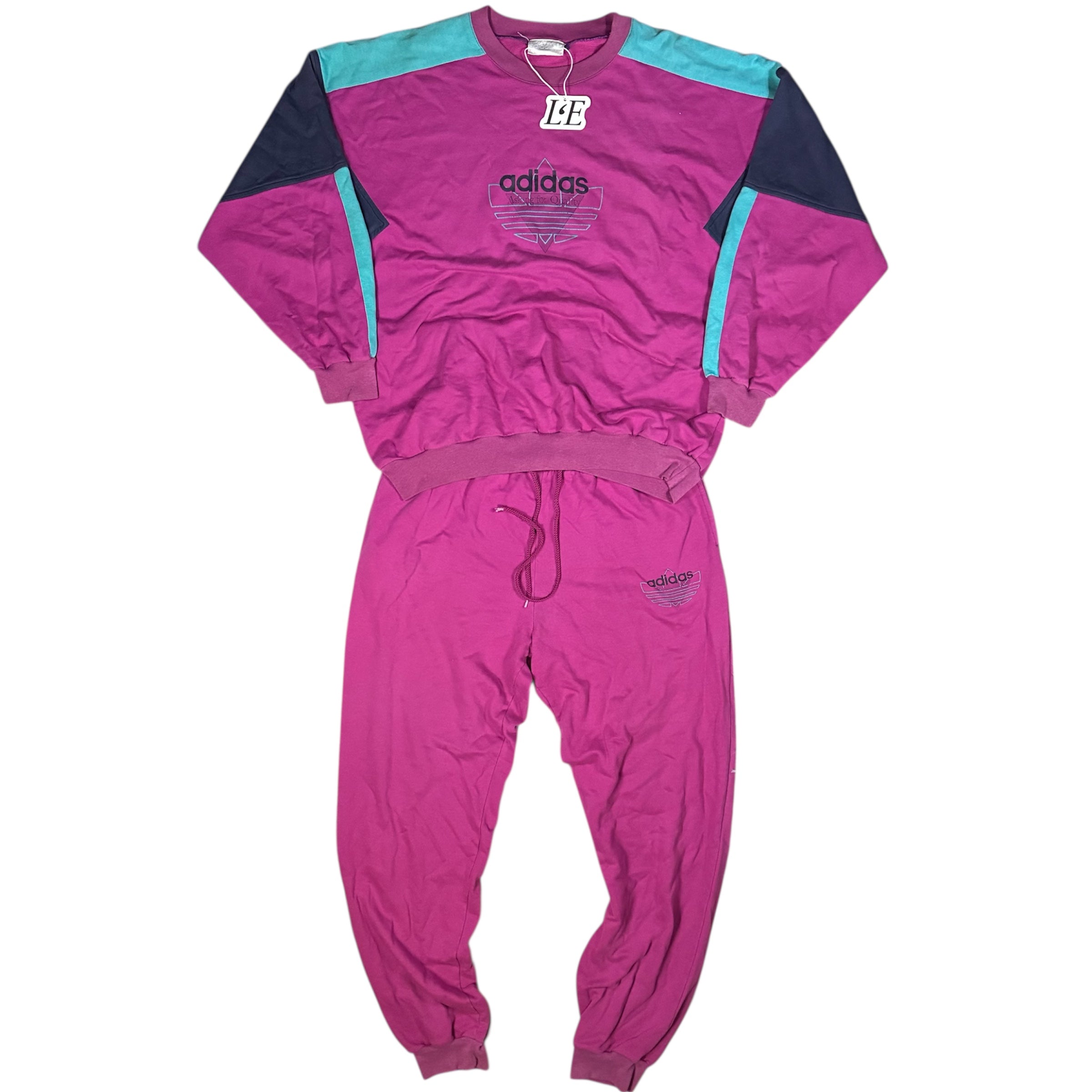 Mens Adidas 90s Soccer Team Vintage Tracksuit Set  Size L