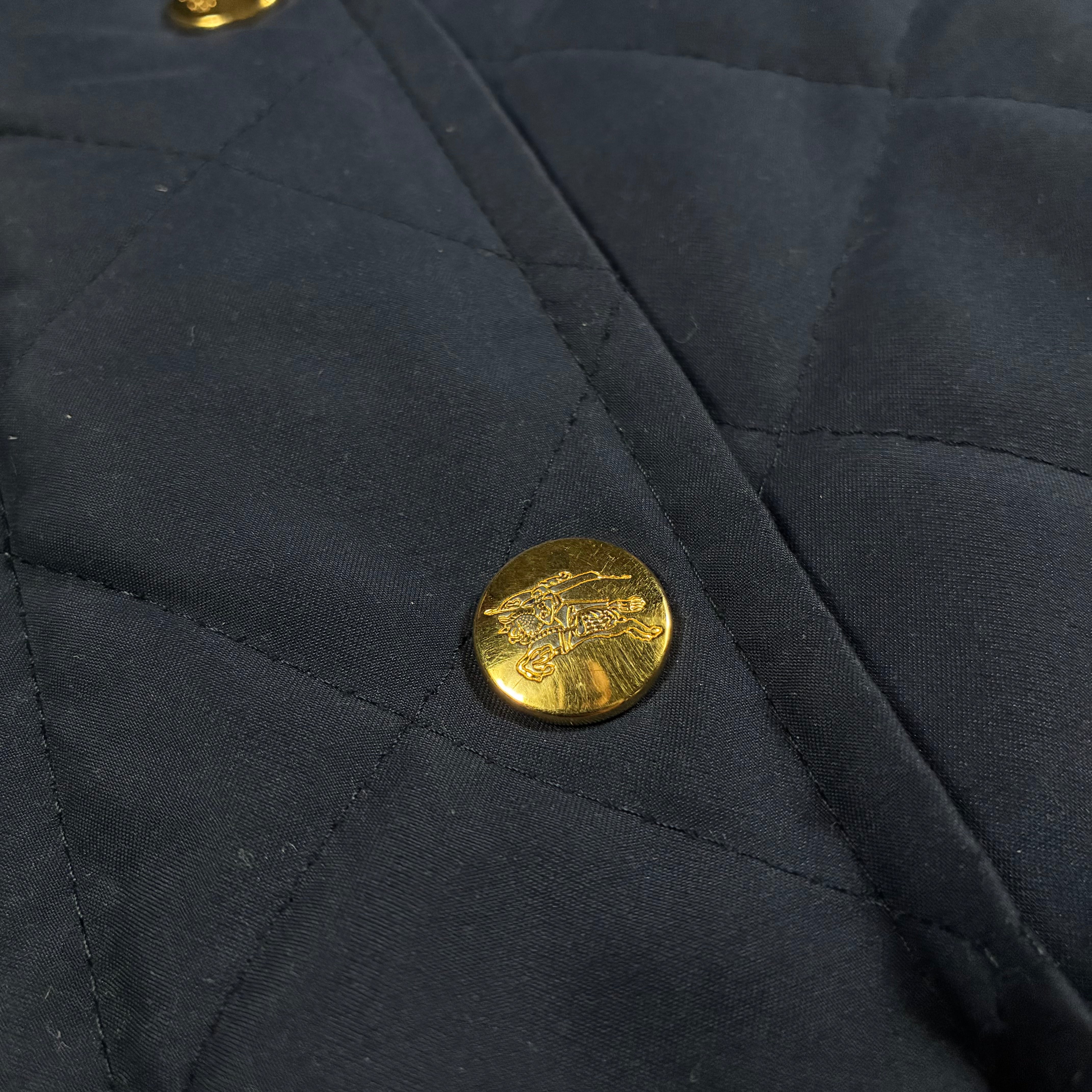 Women’s Burberrys  90s Vintage Quilted Jacket  Waterproof Black Size M