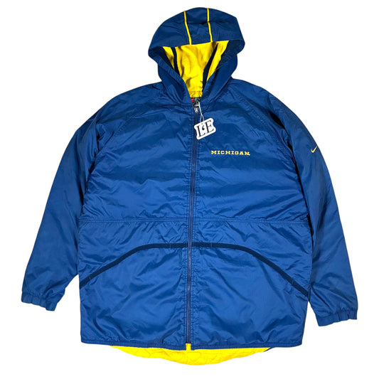 Vintage Nike 1990er University of Michigan Starter College Varsity Pufferjacke Jacke Größe L-XL