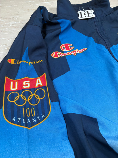 Mens Champion USA 1996 OLYMPIC Games Atlanta  Track Jacket Size XL