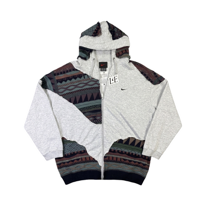 UPCYCLED Nike x Carlo Colucci x COOGI Vintage Zip Hoodie Size XL