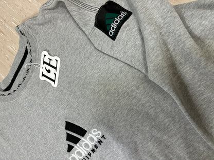 Vintage Adidas Equipment Herren Sweatshirt Blau Größe S-M aus den 90ern