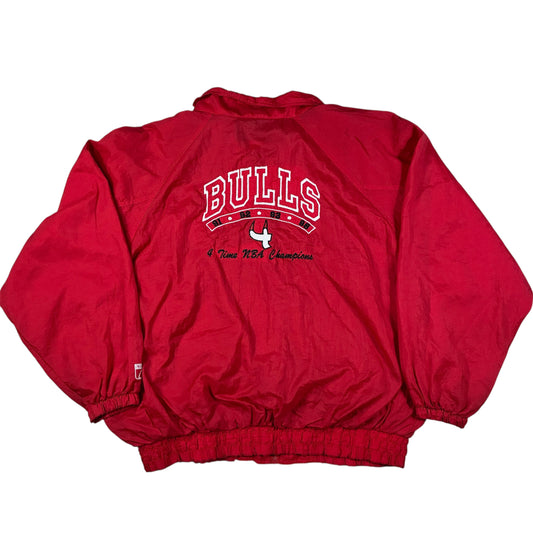 Vintage 90er Chicago Bulls 7Logo NBA Basketball Jacke für Herren Größe L