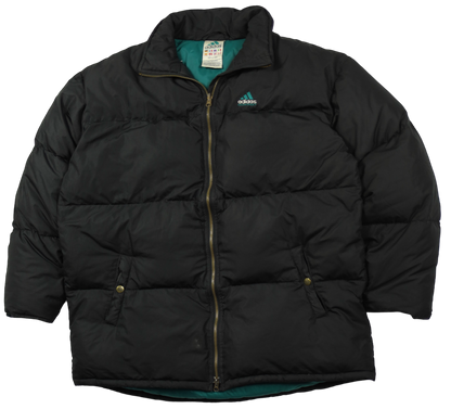 Adidas Equipment black puffer jacket back view