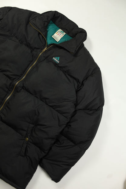 Adidas Equipment black puffer size tag