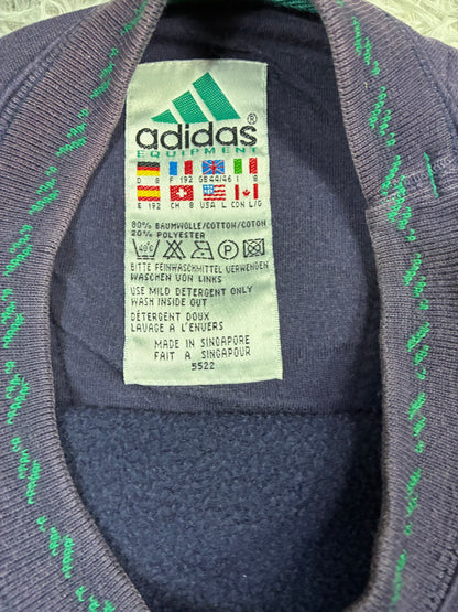 Vintage Mens 90s  Adidas Equipment Green Sweatshirt Size  L
