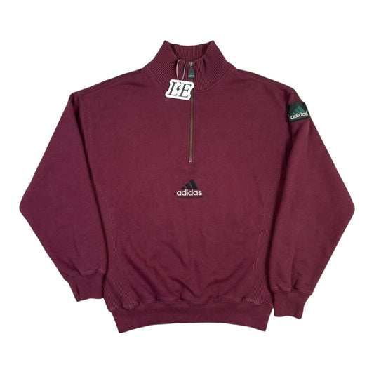 Mens Vintage 90s Adidas Equipment 1/4 Zip Pullover Sweatshirt Size M