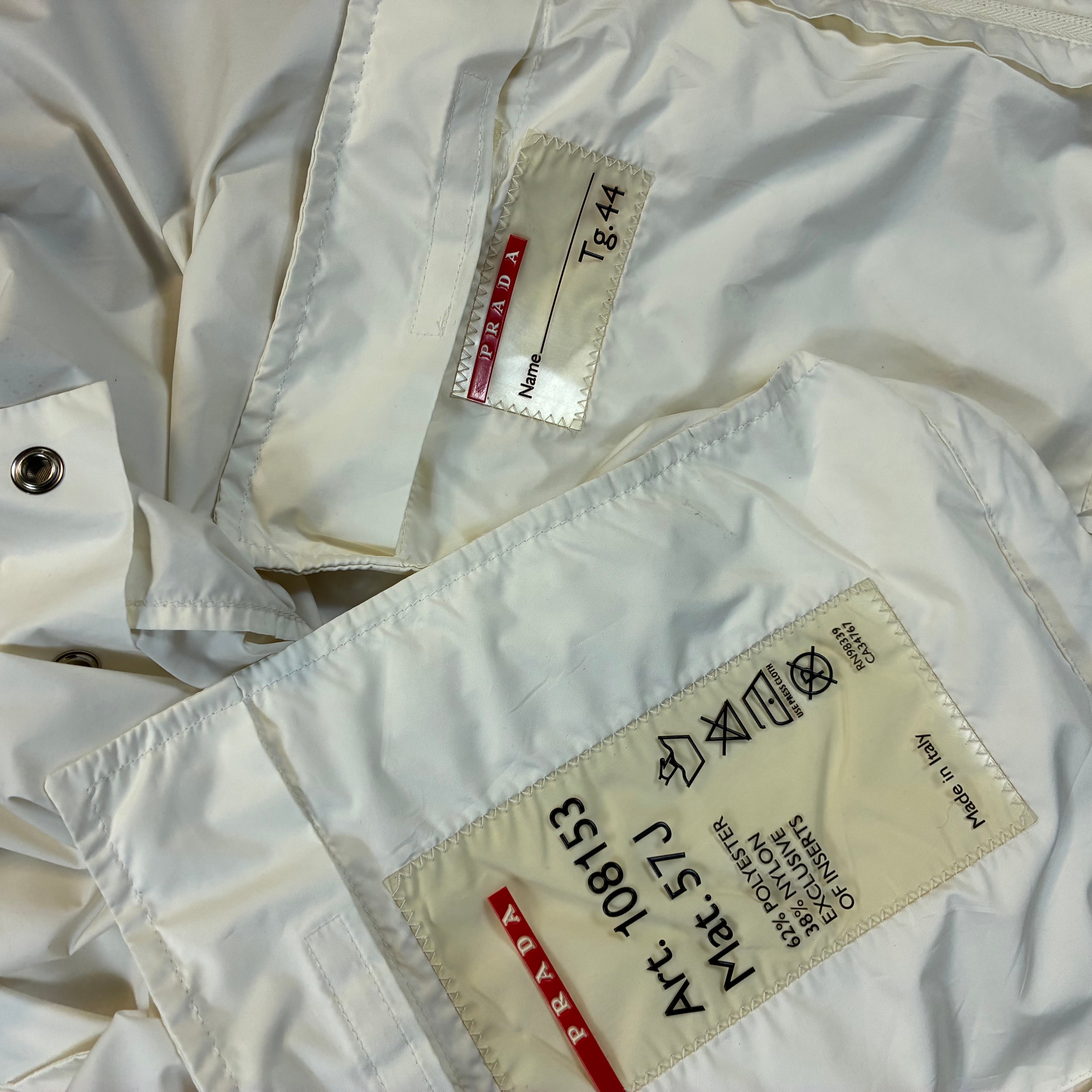 Men’s Prada Nylon Red Tab Packable Jacket Size S-M