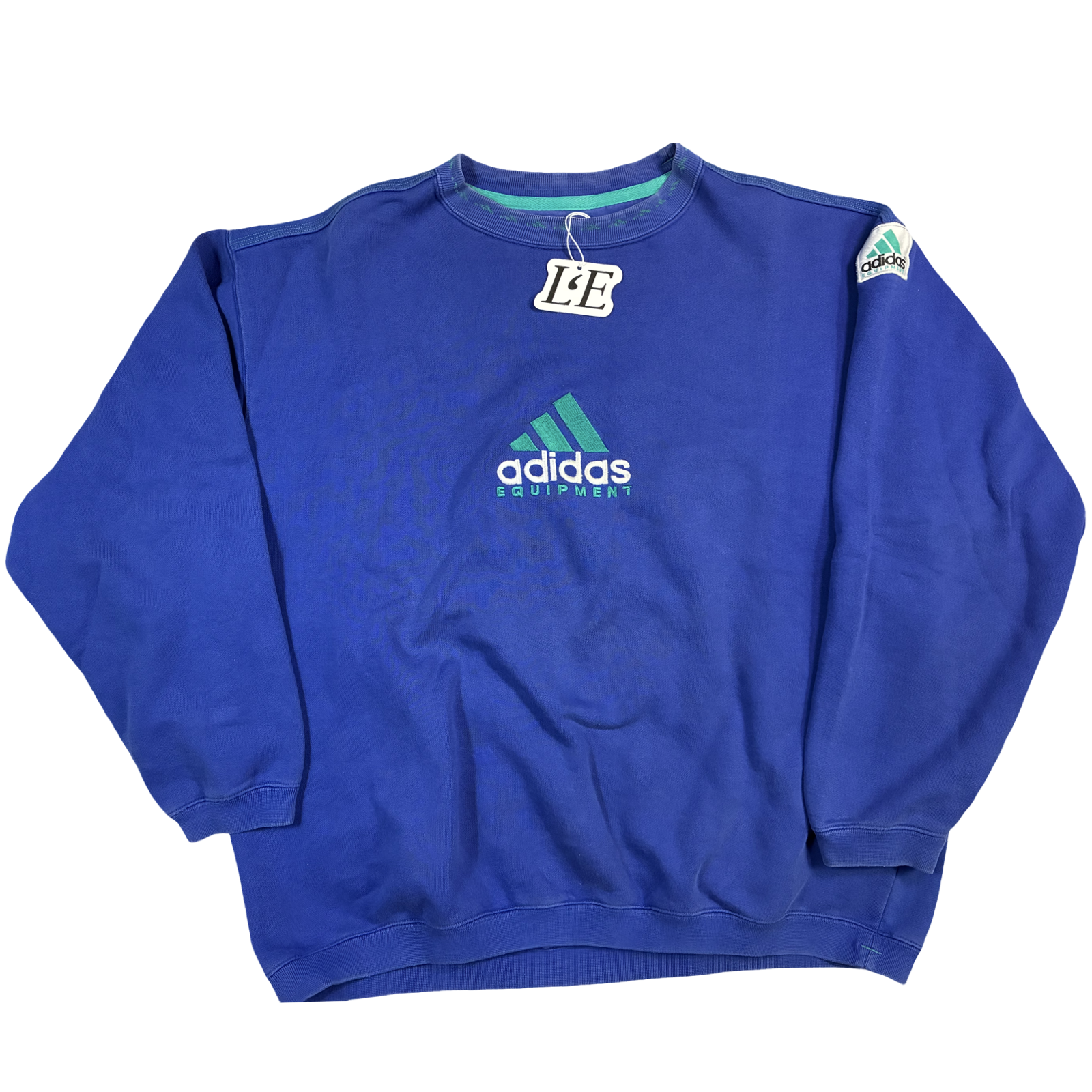 Vintage Men’s 90s  Adidas Equipment Blue Sweatshirt Size  M