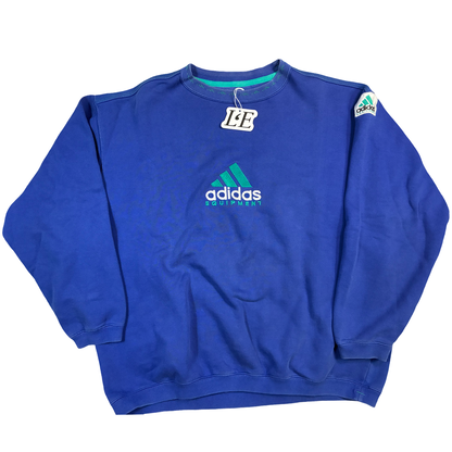 Vintage Men’s 90s  Adidas Equipment Blue Sweatshirt Size  M