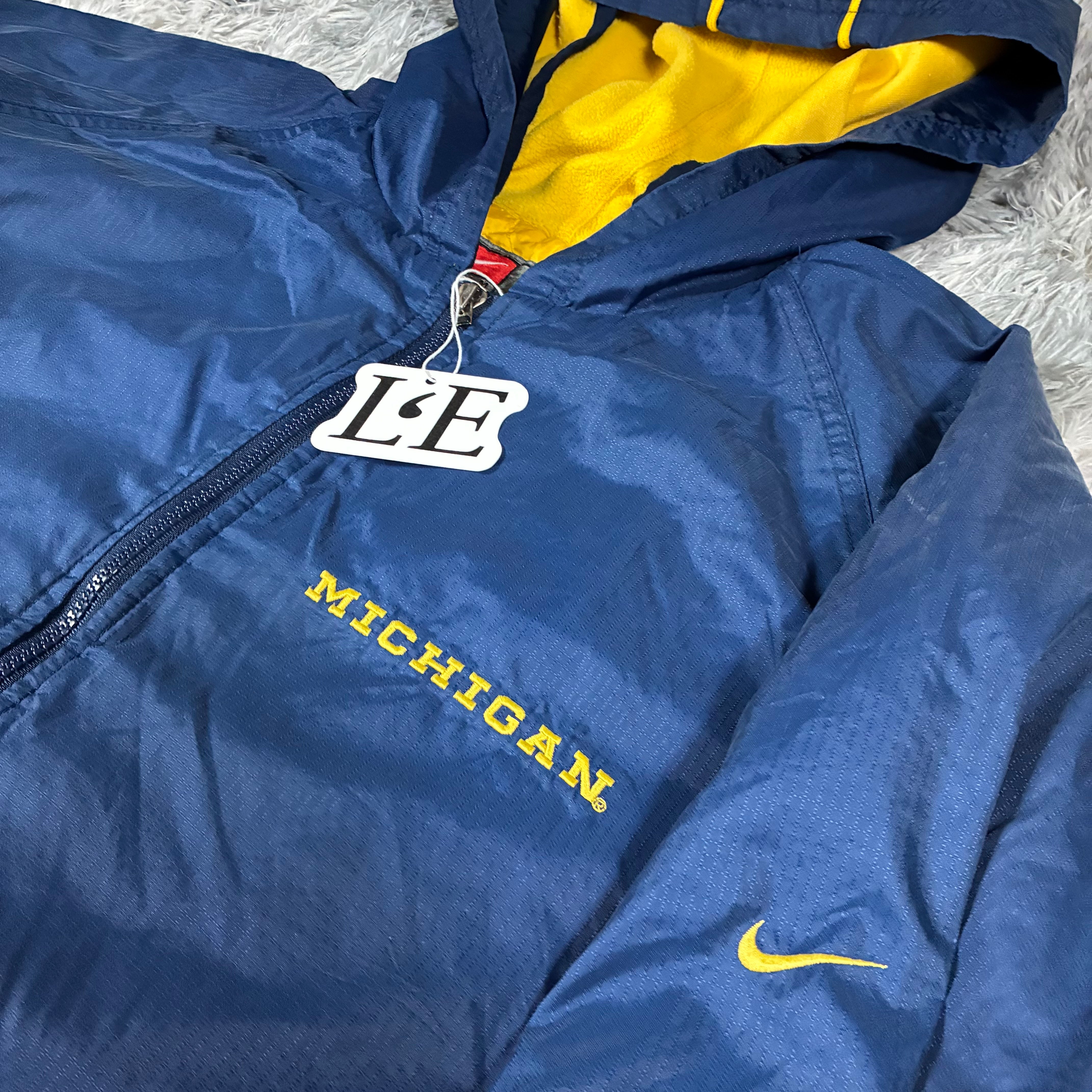 Vintage Nike  1990s University of Michigan Starter College Varsity Puffer Jacket Jacket Size L-XL
