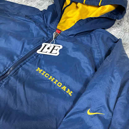 Vintage Nike  1990s University of Michigan Starter College Varsity Puffer Jacket Jacket Size L-XL