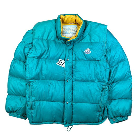 Herren Vintage Moncler Grenoble 80er Daunenjacke Größe L