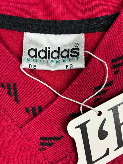 Vintage 90s Adidas Equipment Veste Sweatshirt  Red Size S-M