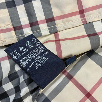 Womens Burberry Nova Check Full Zip Lightweight Packable Jacket Size M