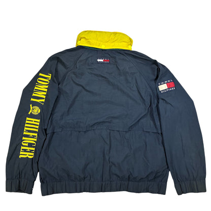 Herren Vintage 90er Jahre Tommy Hilfiger Windbreaker Jacke Größe M