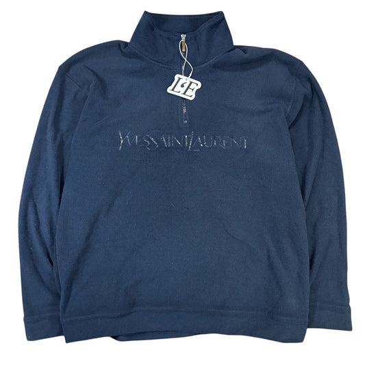 YSL Yves Saint Laurent fleece jacket back view