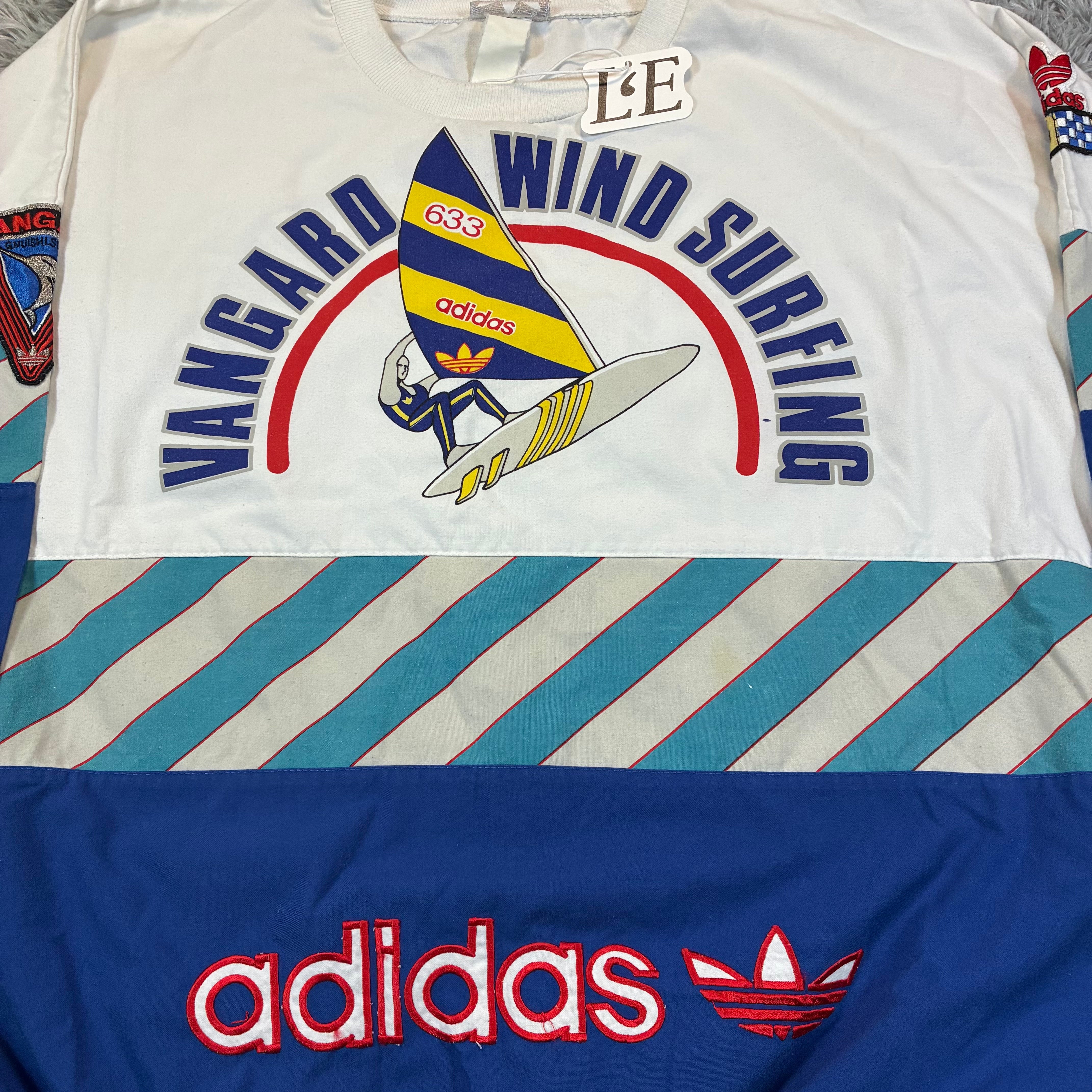 Vintage 1980s Adidas Vangard Wind Surfing Sweatshirt Size L-XL