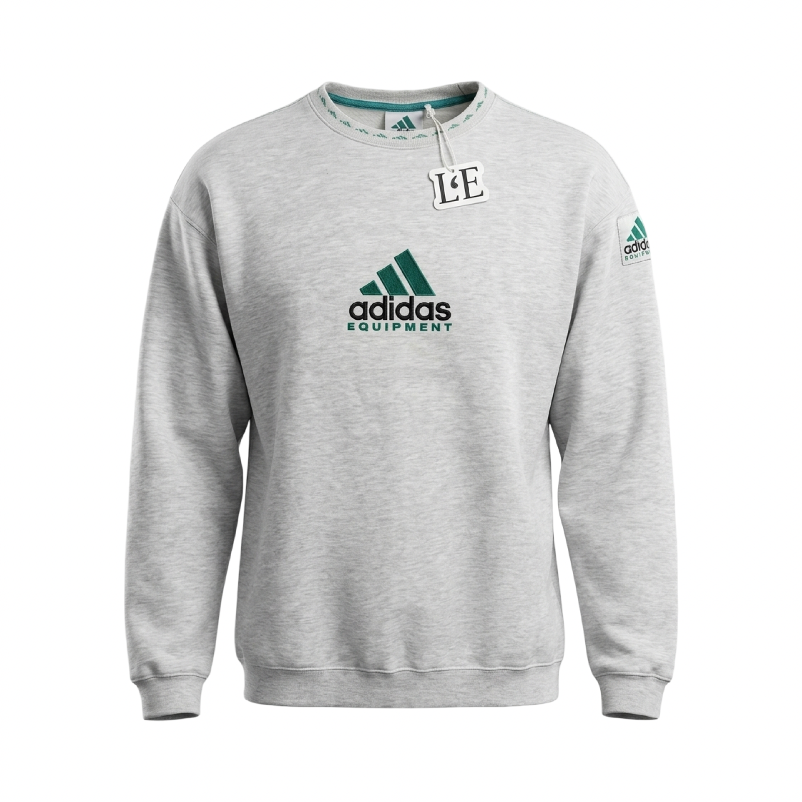 Vintage Men’s 90s  Adidas Equipment Grey Sweatshirt Size  M