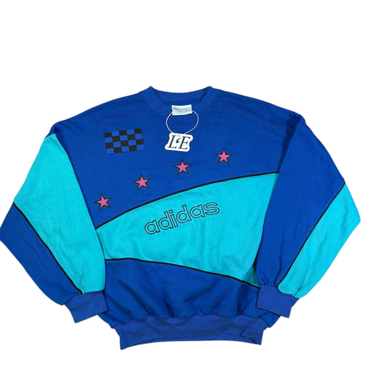 Vintage Herren Adidas Olympia Sweatshirt Blau Größe M-L