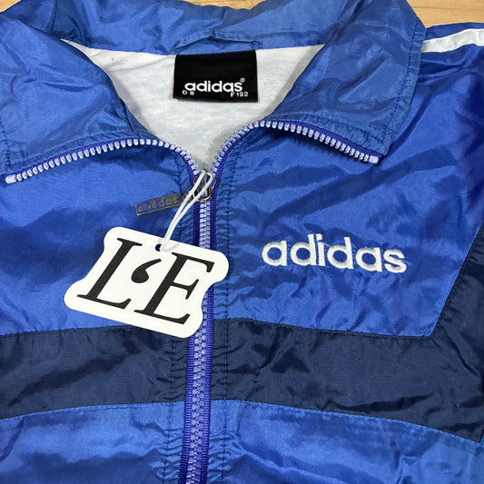 Adidas nylon vintage tracksuit jacket back view