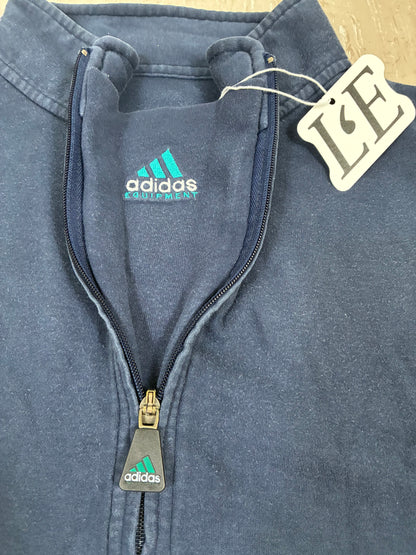 Vintage Herren 90er Adidas Equipment Blaues Sweatshirt Größe M