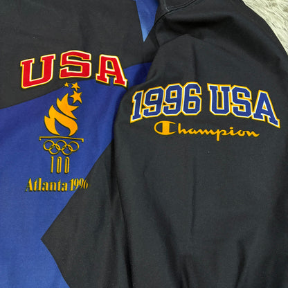 Mens Vintage 1996 USA Olympic Team Jacket Champion Official Outfitter Atlanta Games Size L