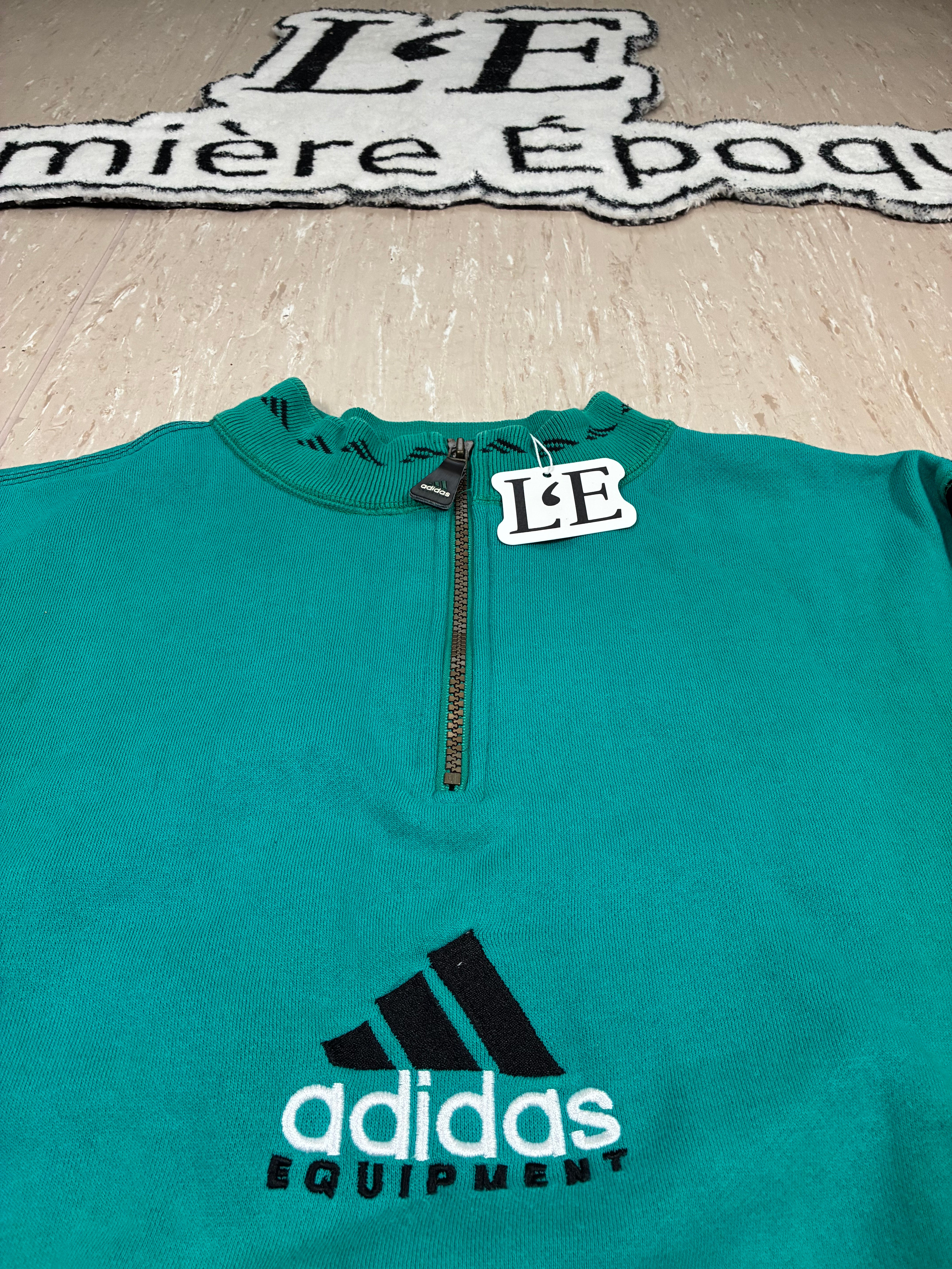 Vintage Men’s 90s  Adidas Equipment Blue Sweatshirt Size  M