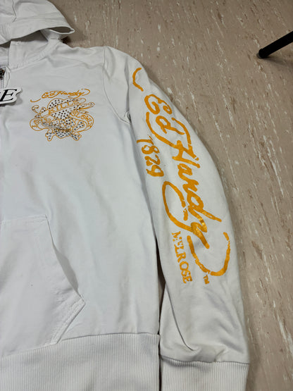 Women’s Ed Hardy Grunge Cyber Y2K Style Zip Up Hoodie Size M
