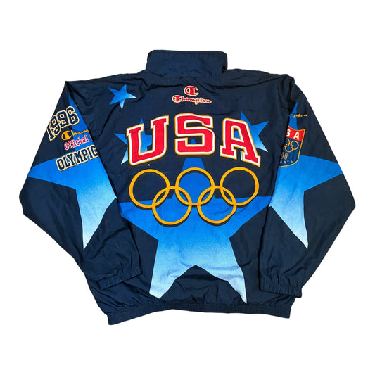 Mens Champion USA 1996 OLYMPIC Games Atlanta  Track Jacket Size XL