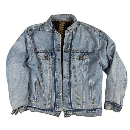 UPCYCLED! Levi's Denim Jacket  Handmade American Cowboy Style Size M