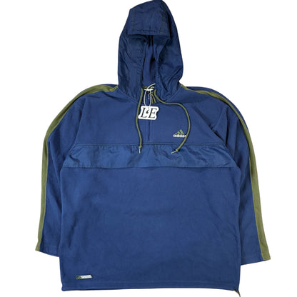 Vintage 1999 Adidas fleece hoodie — front view, Mens Size M