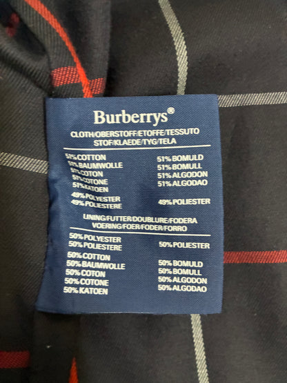 Vintage Women’s  Burberrys Black Nova Check Trench Coat Size M