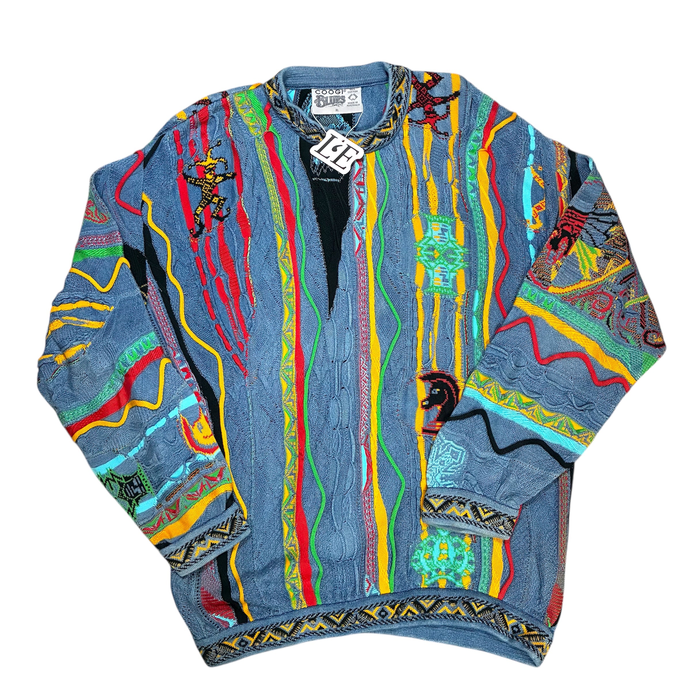 Vintage 90s Coogi 3D Knit Cotton Sweater Size XL