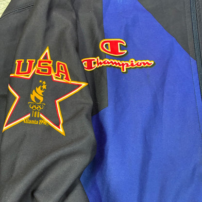 Mens Vintage 1996 USA Olympic Team Jacket Champion Official Outfitter Atlanta Games Size L