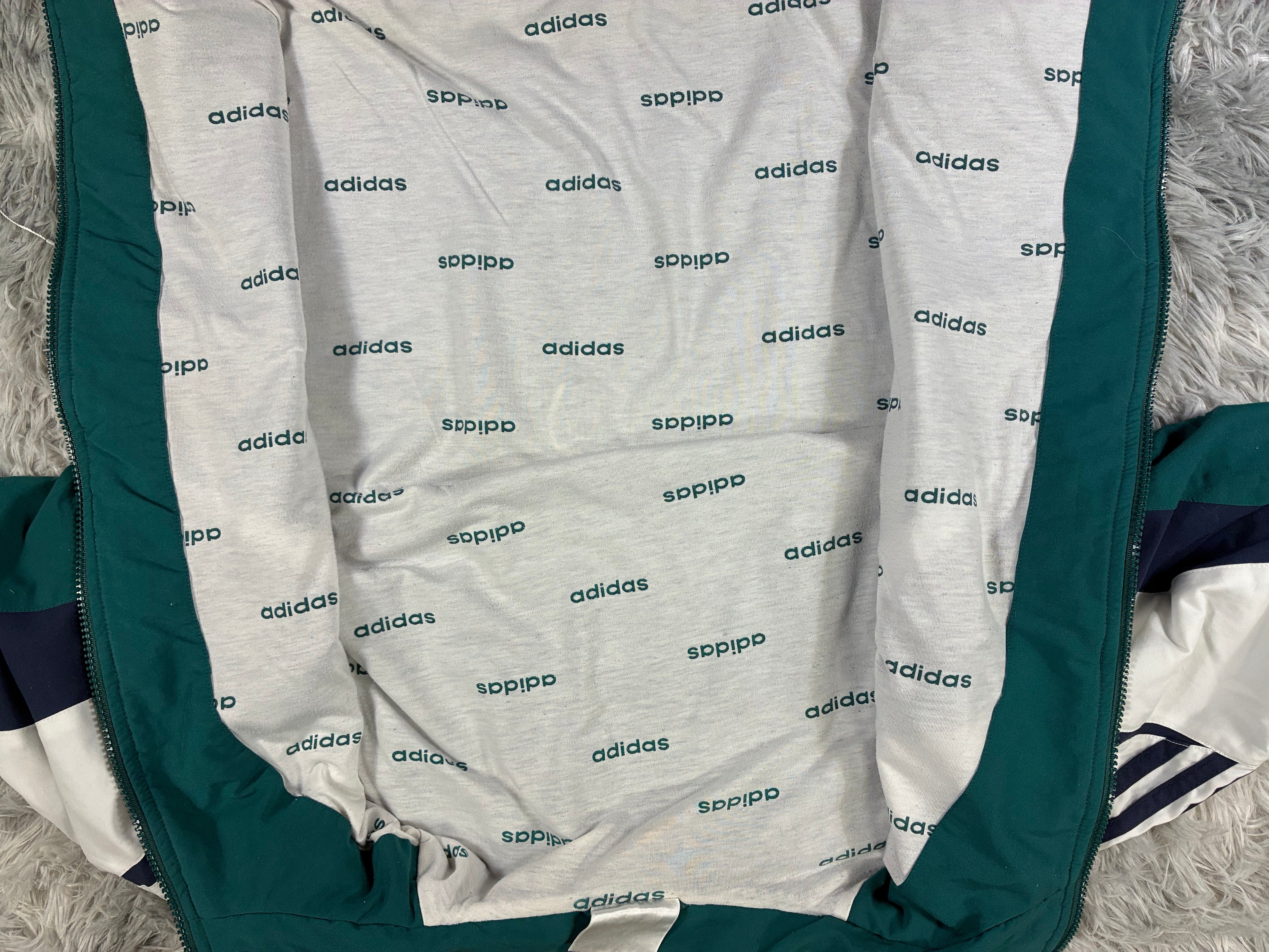 Mens Adidas Nylon Vintage 90s Tracksuit Set Size M-L